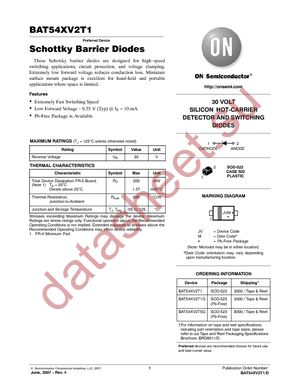 BAT54XV2T1G datasheet  